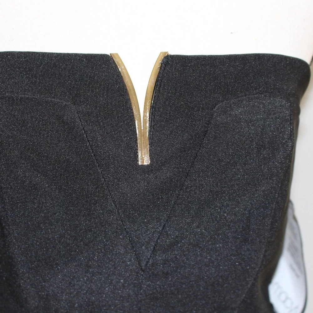 Emerald Sundae, body con strapless black dress. Large.....